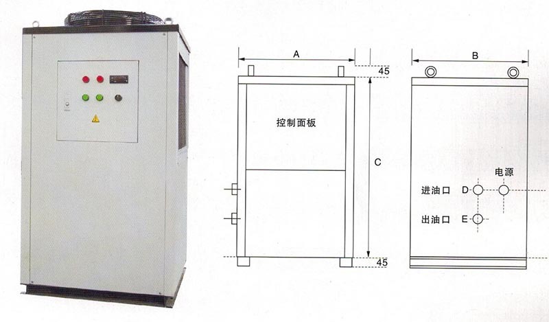 油冷機尺寸圖 油冷機尺寸圖