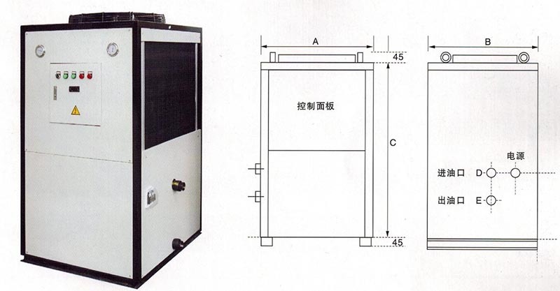 油冷機外形尺寸圖 油冷機外形尺寸圖